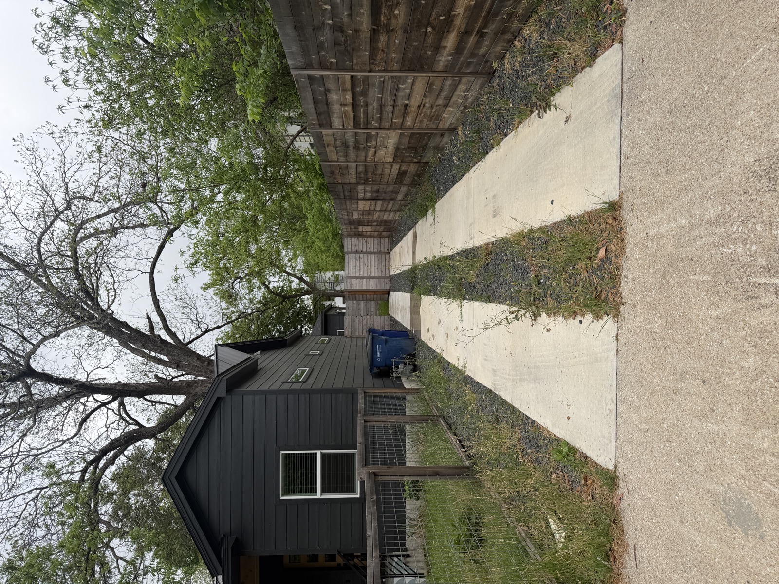 Before driveway landscaping